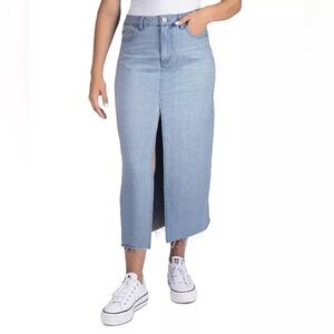 5/$25 Indigo Rein Raw Hem Jean Skirt